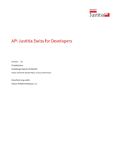 API justitia.swiss for developers (new version 4 August 2025)
